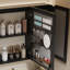 Armoire de salle de bain noire rétro de style français-110653392