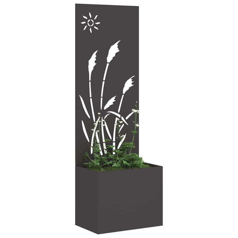 Planter Box, 140cm H x 50cm W x 50cm D, Black