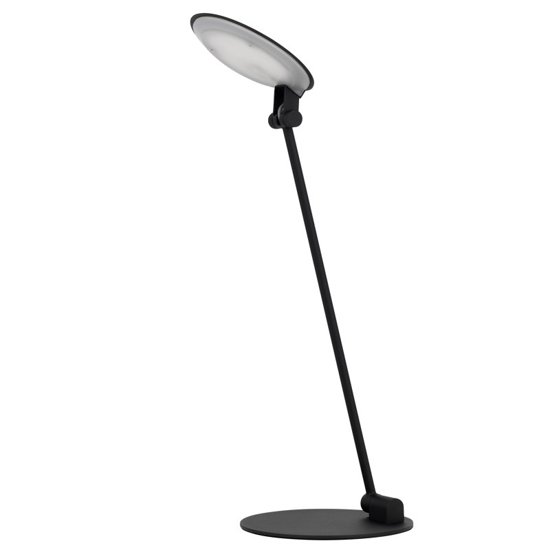 Lampe de bureau DEL en métal noir sable, réglable, hauteur 43,6 cm (17,16 po).