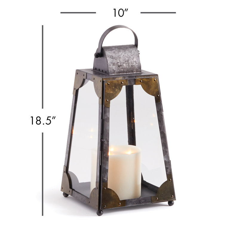 Idora Lantern, 18.5" H x 10" W x 10" D