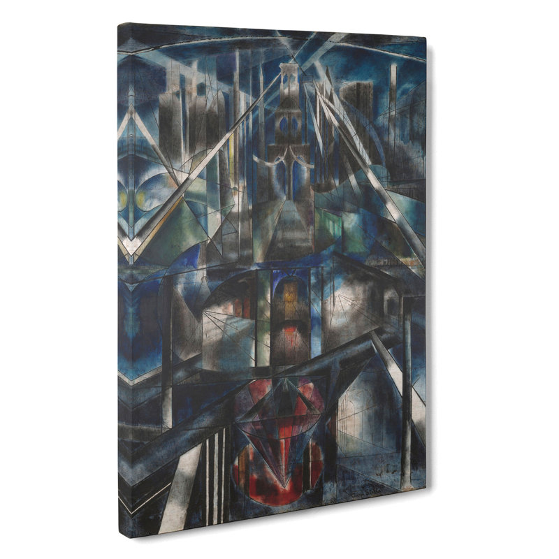 Brooklyn Bridge by Joseph Stella - Wrapped Canvas Painting, 76cm H x 50cm W x 3cm D