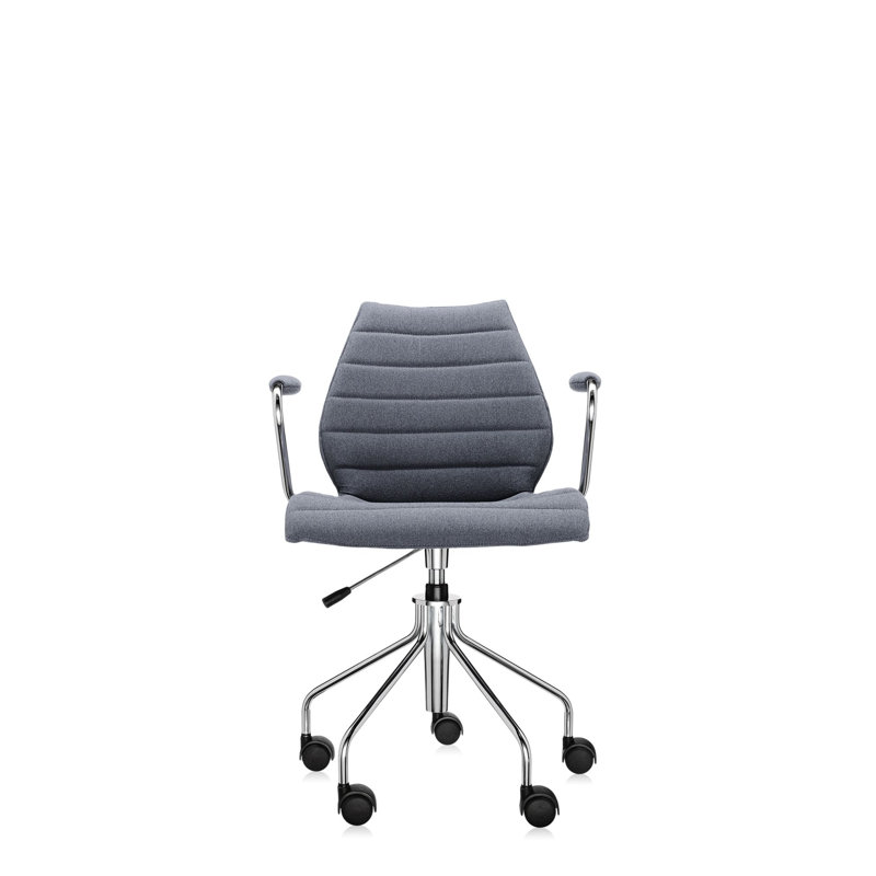 Maui Swivel Task Chair, Gray, 100% PL Trevira