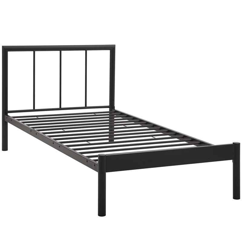 Structure de lit double Gwen de Modway, Brun, Twin