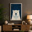 Polar Bear Under Stars Minimalist - Print-136782838-136782836