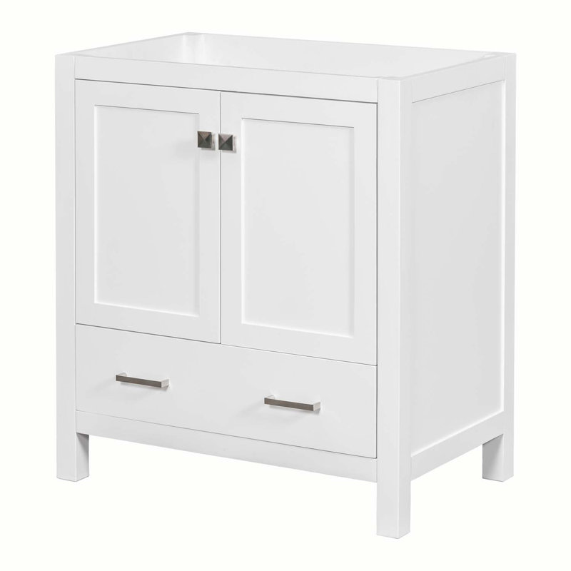 Base de meuble-lavabo simple 29,4 po seulement, Blanc