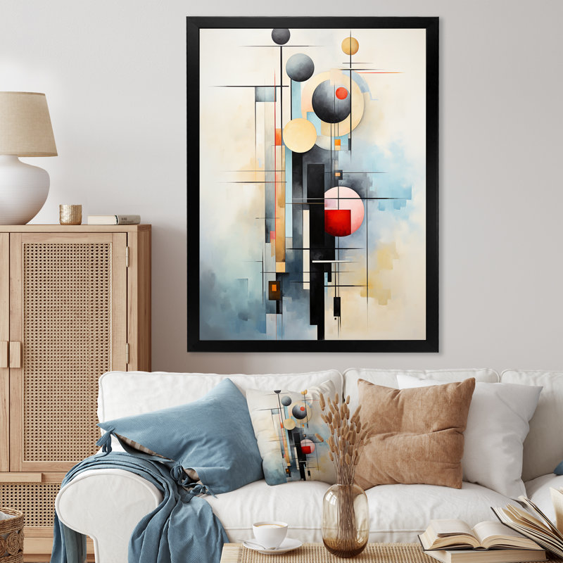 Impression abstraite sur toile Jaculine, Cadre photo noir, H 20 po x l 12 po x P 1 po