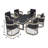 Klyra 7-Piece Outdoor Aluminum Dining Set – Modern Rectangular Table with 6 Armchairs, Weather-Resistant, for Patio, Backyard, Deck, or Garden