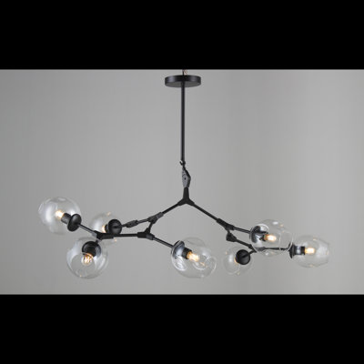 Lustre linéaire 9 lumières spoutnik moderne Headington