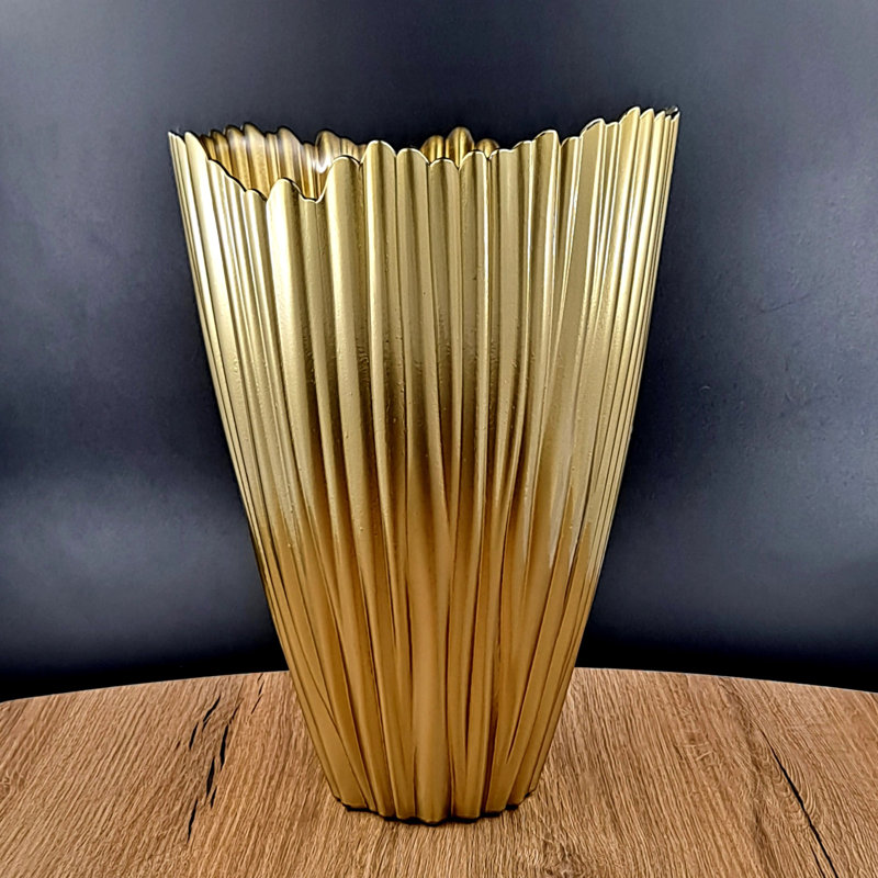 Handmade Glass Table Vase, Gold