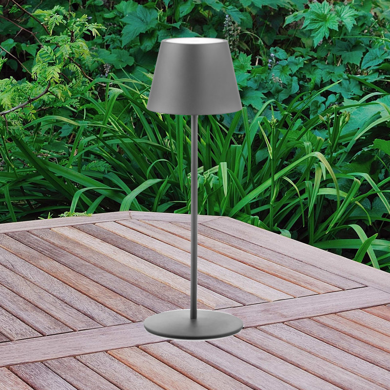 Faison 38cm Outdoor/indoor Rechargeable Cable free LED Buffet Lamp, Grey