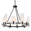 Lustre classique / traditionnel en acier à 10 lumières Ellipse