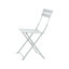 Ensemble de chaises pliantes élégantes pour l'extérieur blanc 16 po avec métal thermolaqué résistant aux intempéries