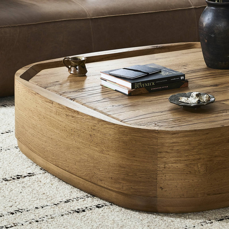 Leandro Coffee Table-Natural Reclaimed French Oak, Natural Reclaimed French Oak