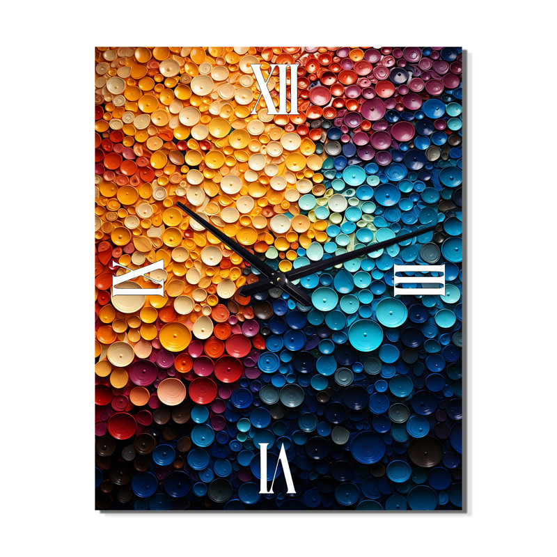 Horloge murale moderne Cesario - Rainbow, Très grand