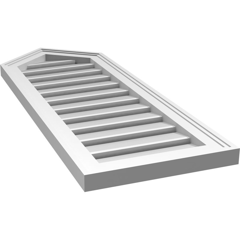 Pente fonctionnelle en uréthane à hauteur de sommet 10 po, brun clair apprêté, H 38 po x l 14 po x P 1,5 po