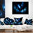 Bright Blue 3D Surreal Circles - Abstract Printed Pillow