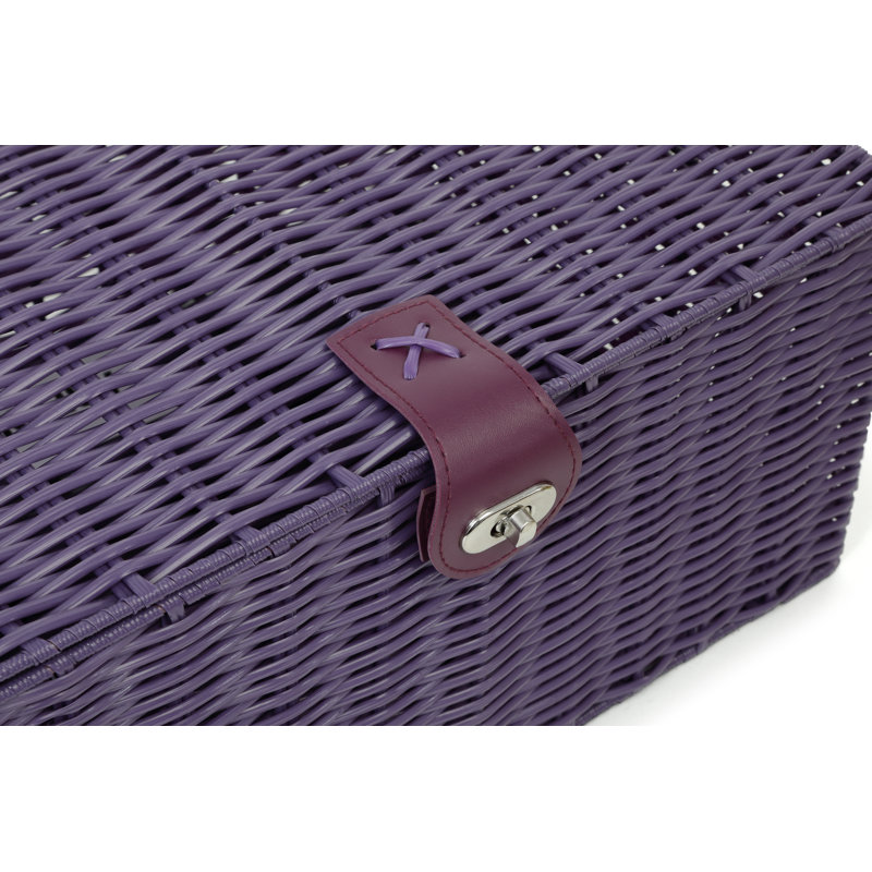 August Grove Decorative Basket, Purple, 18" H x 35.5" W x 28" D