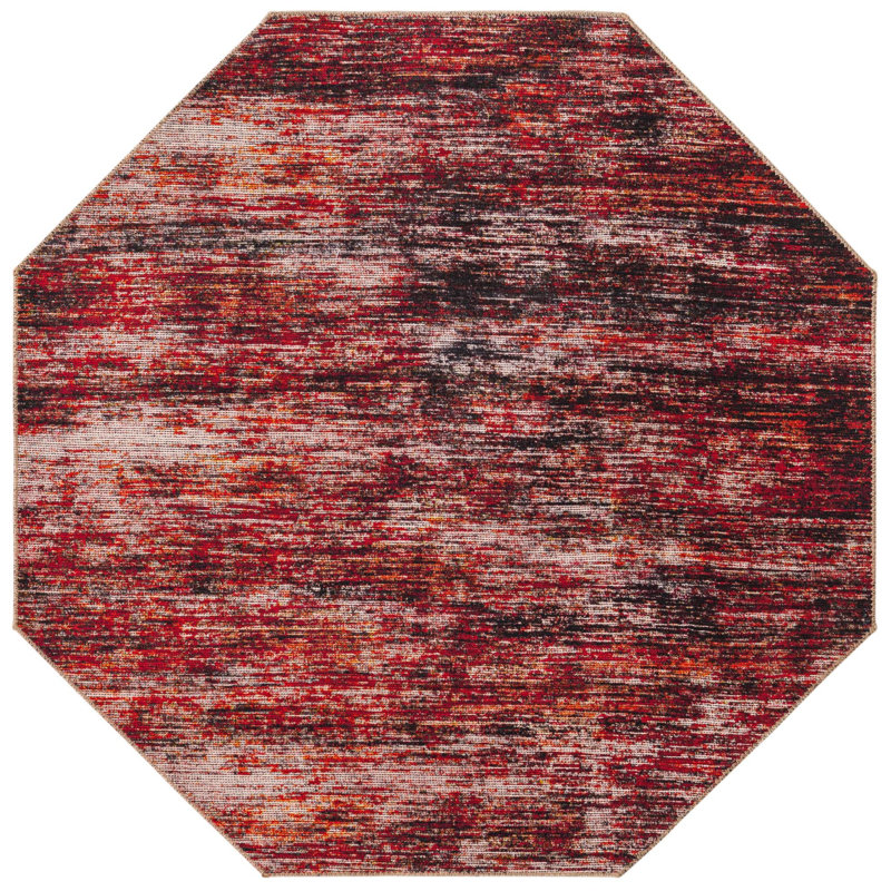Ikhasa Chenille Abstract Indoor Rug, Octagon 5'