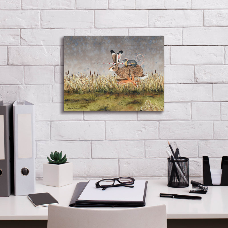 «The Tilters» par Maggie Vandewalle, art mural sur toile, H 12 po x l 16 po x P 0,75 po