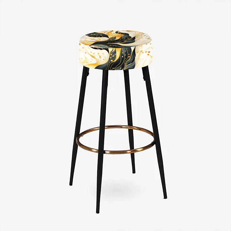 Mystic Abstract Fusion - Ensemble de 2 tabourets de bar abstraits