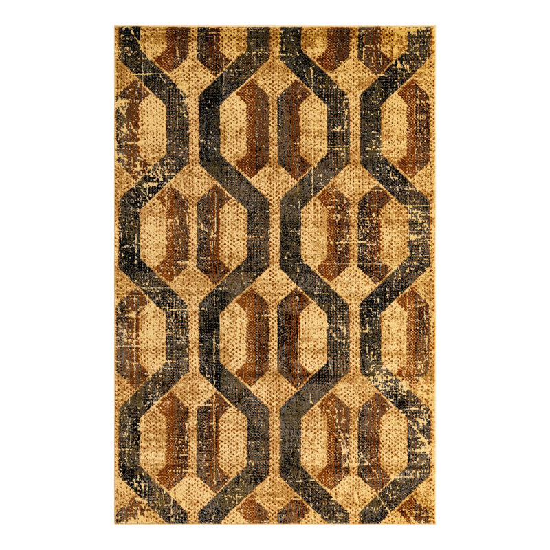 Brennin Geometric Indoor Rug, Rectangle 5'3" x 8'