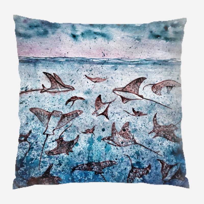 Coussin décoratif Ava, Microsuède, Intérieur