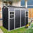 Outdoor Storage Waterproof shed with Floor, Two Windows and Lockable Door-108295229-118609819