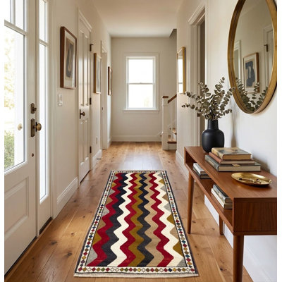 Tapis oriental en laine noué à la main 2 pi 7 po x 4 pi 10 po
