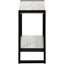 Table de bout industrielle 2 avec apparence de bois récupéré gris et pieds en métal noir, support de finition de 12 po de largeur pour la table de chevet