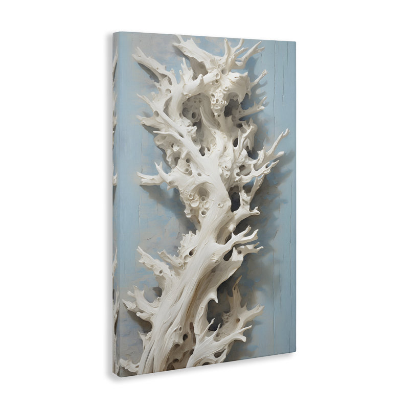 Art mural sur toile Winding Spiney Coral par Petal Prints Design, H 36 po x l 24 po