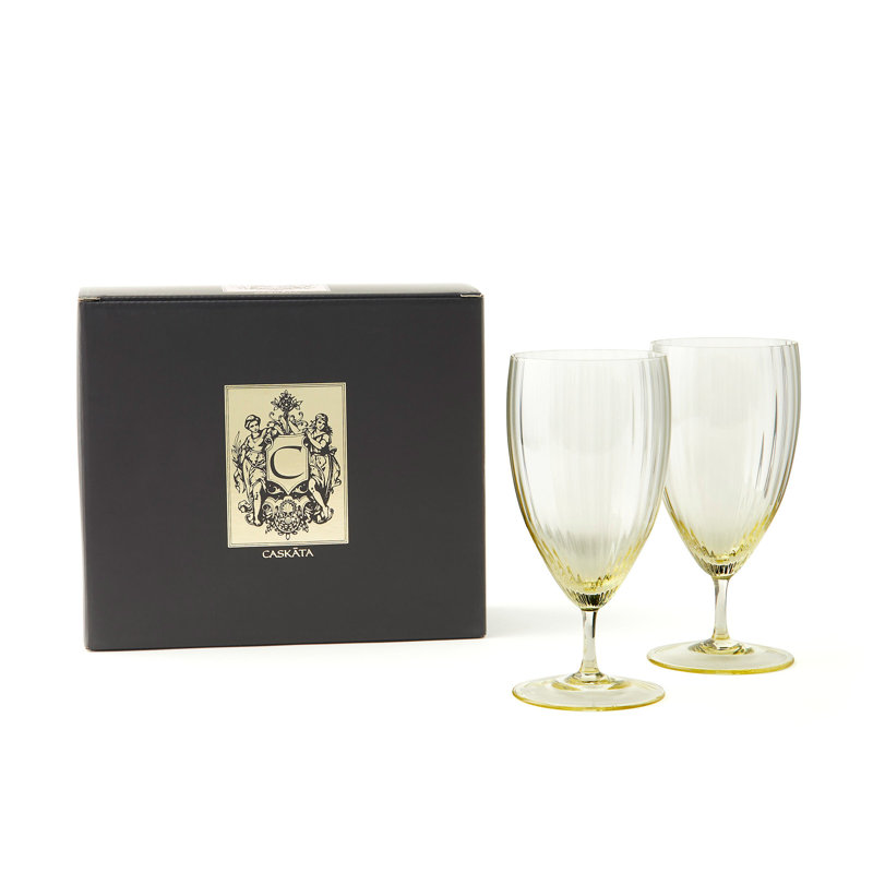 Quinn Crystal Pils Glass, Citrine