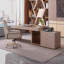 Modern Light Luxury L-Shaped Desk with Glass Top, Home Office Desk, Vanity Table-253465455