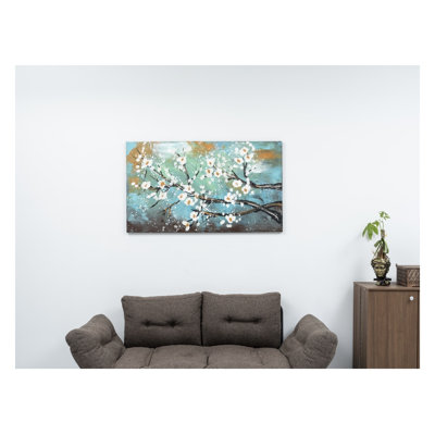 Art mural sur toile surdimensionné Wandela, 47 po x 27 po, paysage vert lime