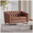PU Leather 2-Seater Loveseat Sofa-1248362608