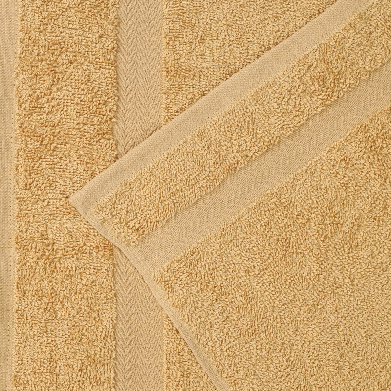  Essuie-mains léger à séchage rapide 100% coton Franklin, Doré, 24 Pieces Towel Set