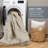 Phoebe Neutral Diamond Quilted Ruffle Edge 3-Piece Full/Queen Comforter Set-293093510-293093509