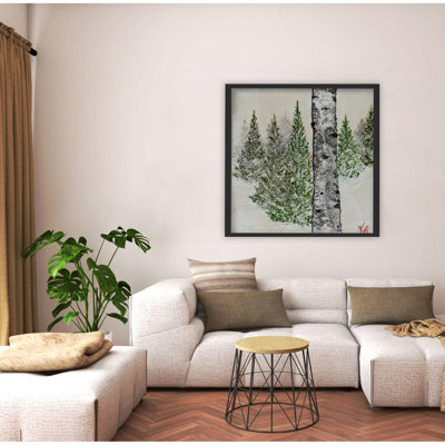 "Wintered Pines", art mural sur toile