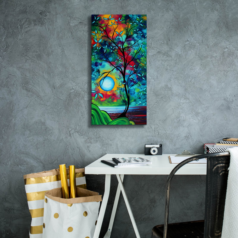 «Red the Barrel Studio®« Under the Light of the Blue Moon I »par Megan Duncanson, art mural sur toile, H 24 po x l 12 po