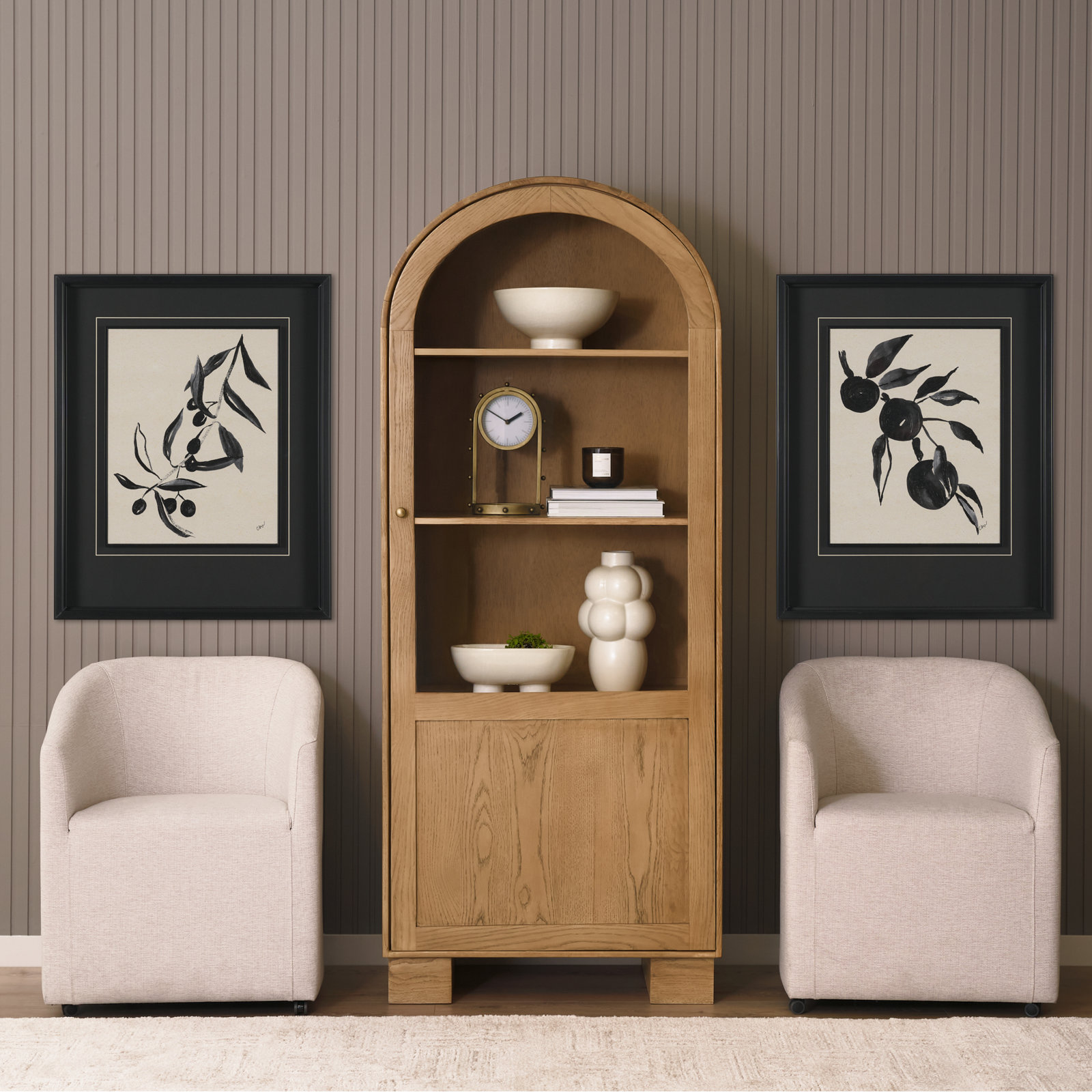 Solid Oak Accent Cabinet
