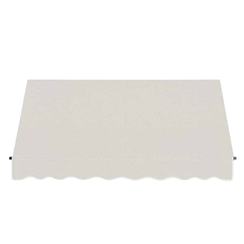 Awntech Santa Fe Acrylic Fabric Fixed Awning with Iron Rope Arms, 44" H x 76.5" W x 36" D, Oatmeal Tweed