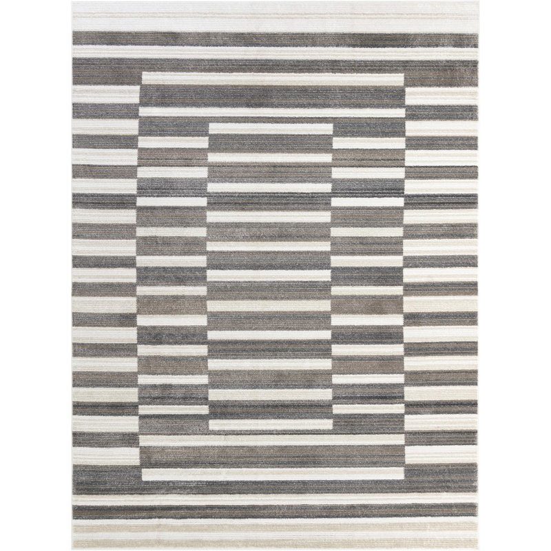  Myra Odyssey Rug, Gray/White, Rectangle 9' x 12'