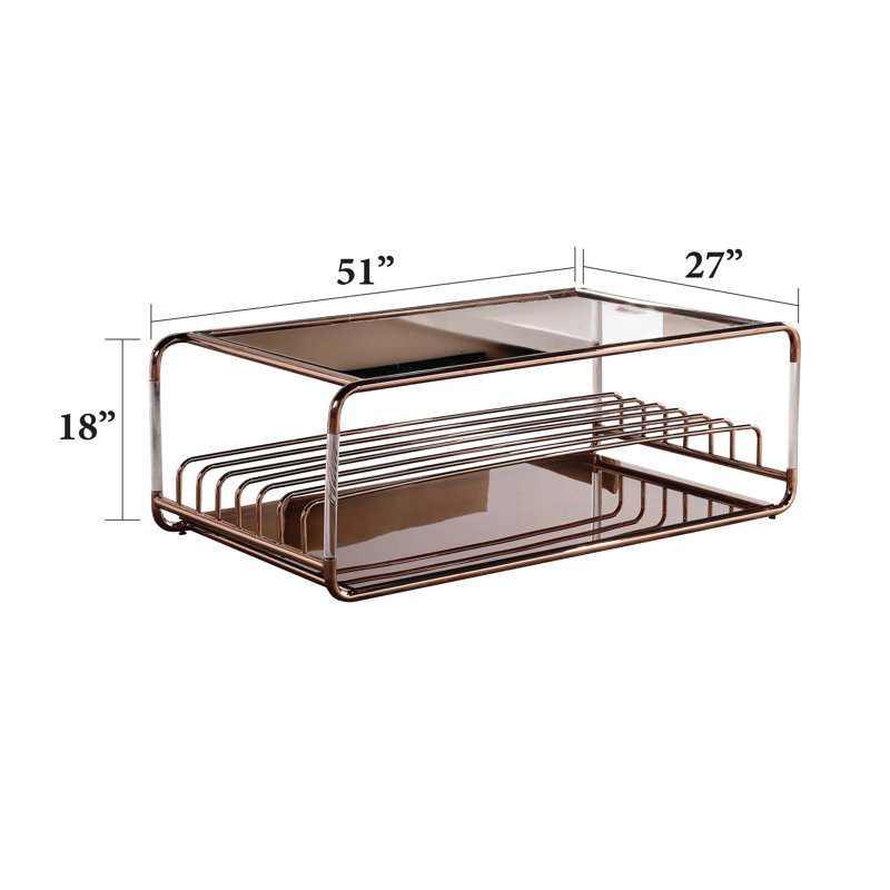 Montero Chrome Glass Coffee Table