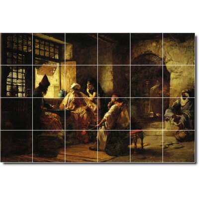 30"" x 36"" Ceramic Painting Decorative Mural Tile 6"" x 6 -  Picture-Tiles.com, W01124-M