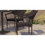 Chaise de salle à manger de patio empilable en osier PE de qualité commerciale Vilma-87685195
