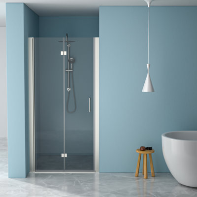 32"W X 72"H Shower Door In Brushed Nickel - Build Materials, Water-Repellent Outer Coating, Bathroom Space Saving Product Quality Assurance, Surface, Saver