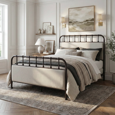 Venra Metal Spindle Panel Bed