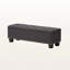 Banc de rangement Botello, tissu gris foncé, capitonné, H 17,04 po x l 52,05 po x P 16,45 po