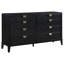 Commode noire à 8 tiroirs