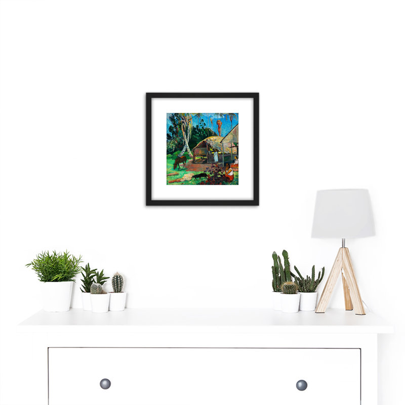 Paul Gauguin The Black Pigs Cropped by Paul Gauguin - Single Picture Frame Painting