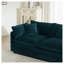 Ensemble de salon en chenille bleu 2 pièces, fauteuil d'appoint 1 place et causeuse 2 places-1863484633